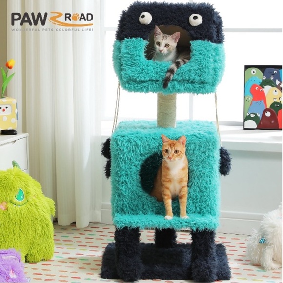🌹2-in-1 Detachable Multifunctional Cat Tree in Blue and Black - Picture 3 of 11